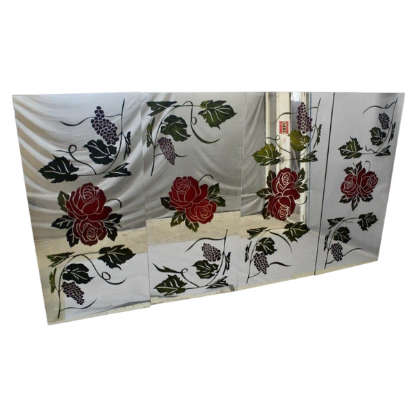 Suite Of 4 Large Decorated Mirrors
