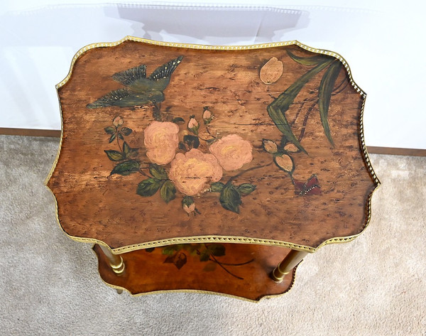Petite Table de Salon en Moucheté de Thuya à décor peint – 1920