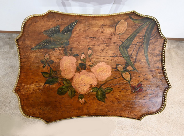 Petite Table de Salon en Moucheté de Thuya à décor peint – 1920