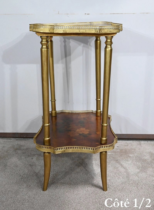Petite Table de Salon en Moucheté de Thuya à décor peint – 1920
