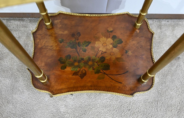Petite Table de Salon en Moucheté de Thuya à décor peint – 1920