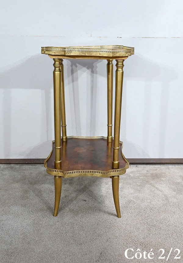 Petite Table de Salon en Moucheté de Thuya à décor peint – 1920