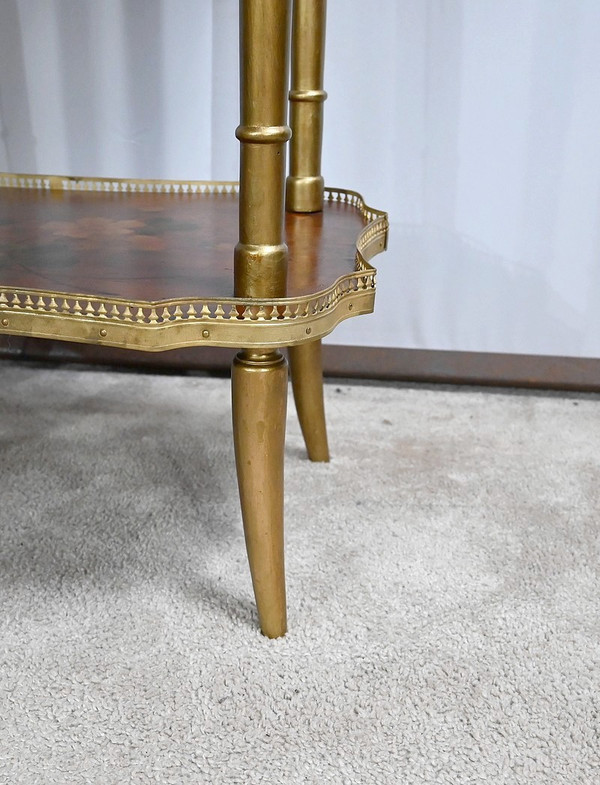 Petite Table de Salon en Moucheté de Thuya à décor peint – 1920