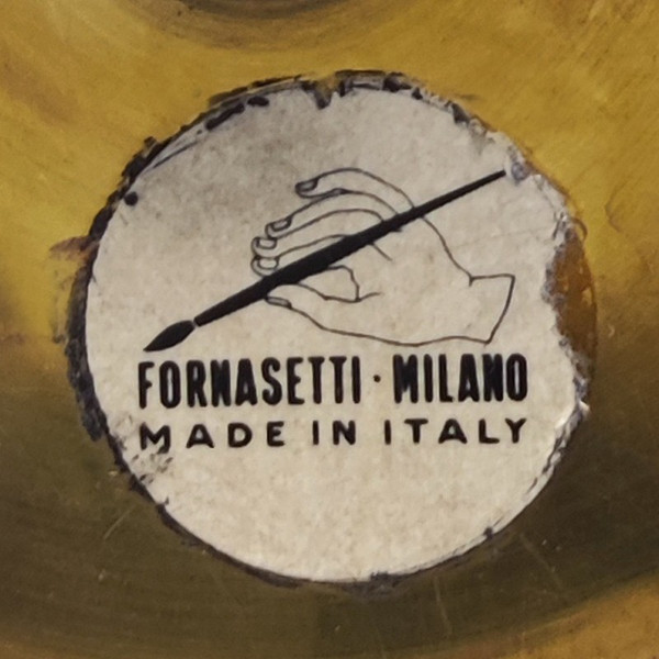 1970 Magnificent and unique Piero Fornasetti table lamp. Made in Italy