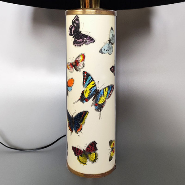 1970 Magnificent and unique Piero Fornasetti table lamp. Made in Italy