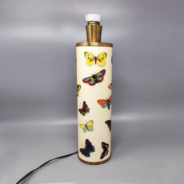 1970 Magnificent and unique Piero Fornasetti table lamp. Made in Italy