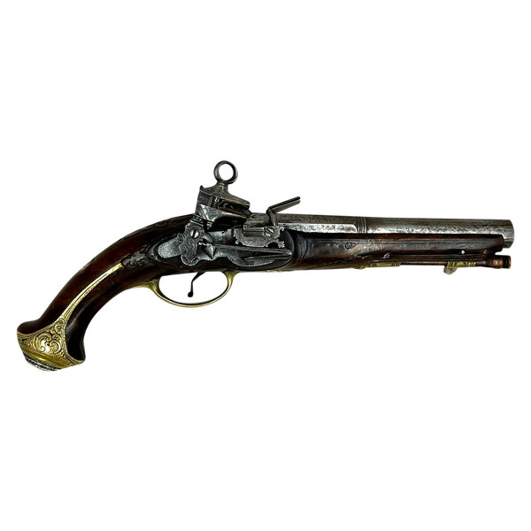 Platinum flintlock PISTOL - Spain - 18th century