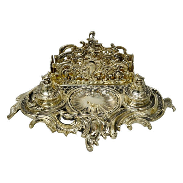 Calamaio portaposta in bronzo, XIX secolo