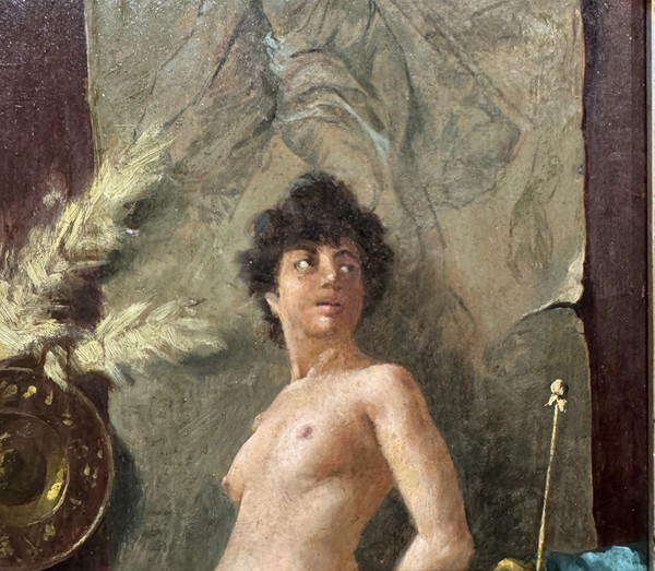 José Benlliure Y Gil (1855-1937) – Akt in der Werkstatt, Rom 1897