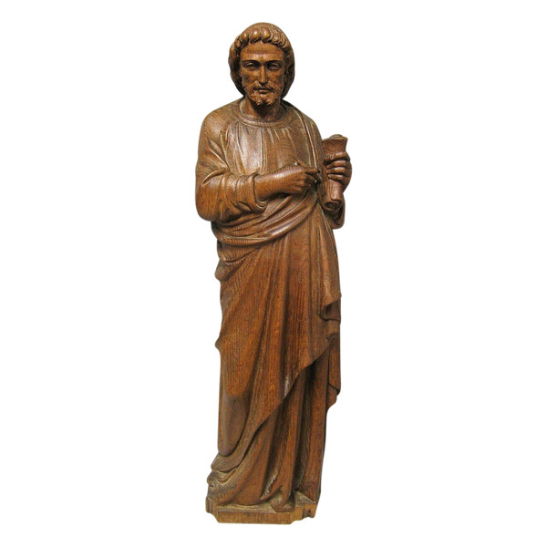 Saint In Carved Wood Late 18th Century.