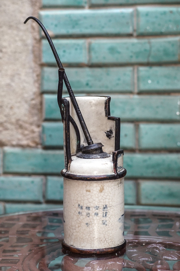 PIPE À EAU - OPIUM porcelaine craquelée