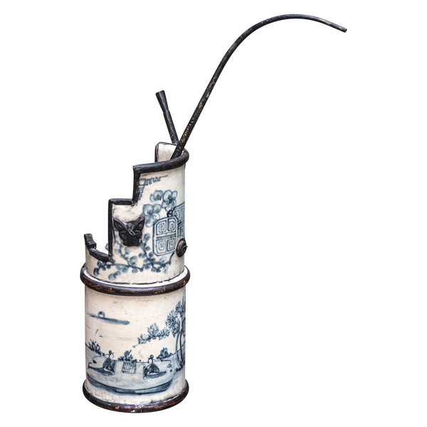 PIPE À EAU - OPIUM porcelaine craquelée