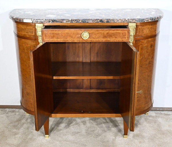 Buffet en Loupe de Thuya et Acajou, style Louis XVI – 2ème partie XIXe
