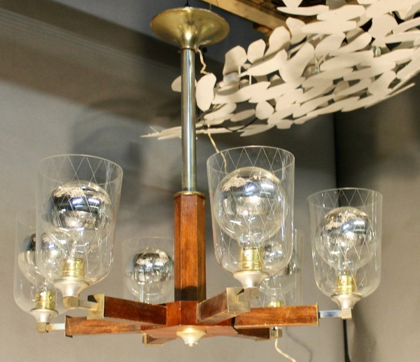 1940 Chandelier With 6 Arms Of Light