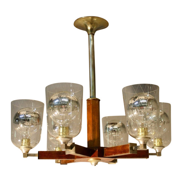 1940 Chandelier With 6 Arms Of Light