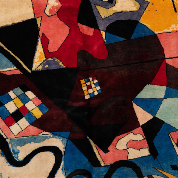 Tappeto, o arazzo, ispirato a Kandinsky. Opera contemporanea