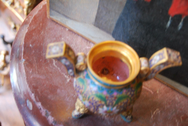 China Brule Enameled And Golden Perfume