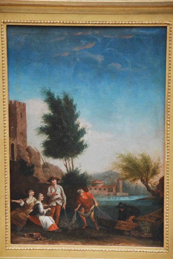 Paire De Paysages "classiques" En Pendant XVIIIe siècle