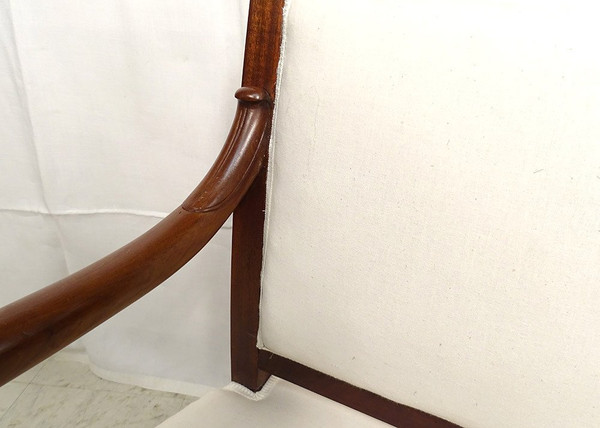 Small Restored Child's Armchair Mahogany Winding XIXÃ¨me SiÃ¨cle
