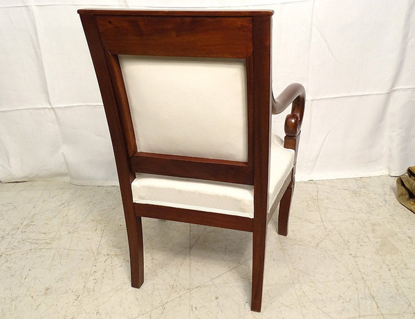 Small Restored Child's Armchair Mahogany Winding XIXÃ¨me SiÃ¨cle