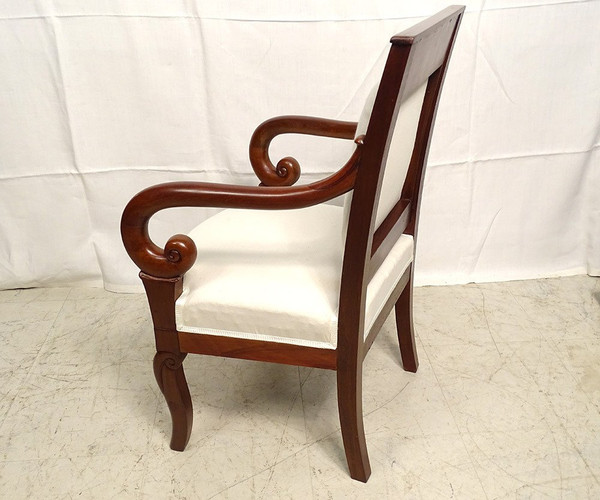 Small Restored Child's Armchair Mahogany Winding XIXÃ¨me SiÃ¨cle