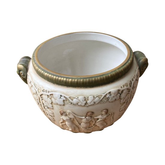 vaso in porcellana color crema della fabbrica Turn - 1909