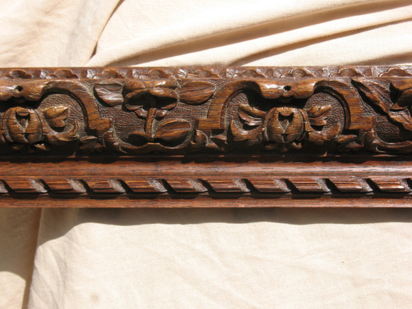 Large early 19th century carved oak frame in the Louis XIII style