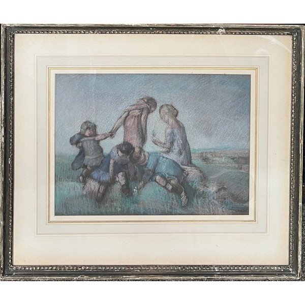 Charles Emmanuel Serret (1824-1900) - Jeux d'Enfants, circa 1890