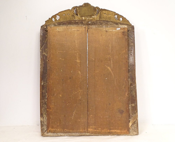 Regency Mirror Glass Gilded Carved Wood Frame Flower Shells 18th Century