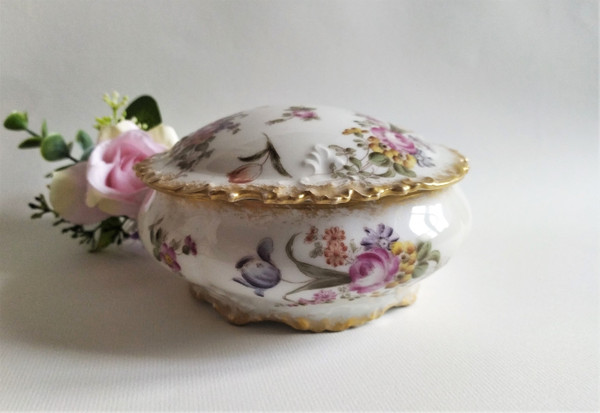 Limoges-Porzellan GDA Dose Bonbonnière Coffret