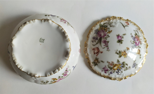 Limoges-Porzellan GDA Dose Bonbonnière Coffret