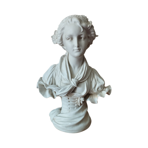 Busto in bisquit, fine XIX secolo