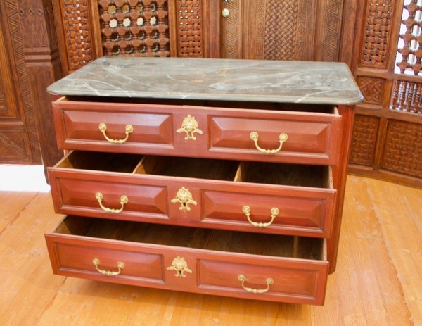 Kommode Louis XIV Oben Kunstmarmor