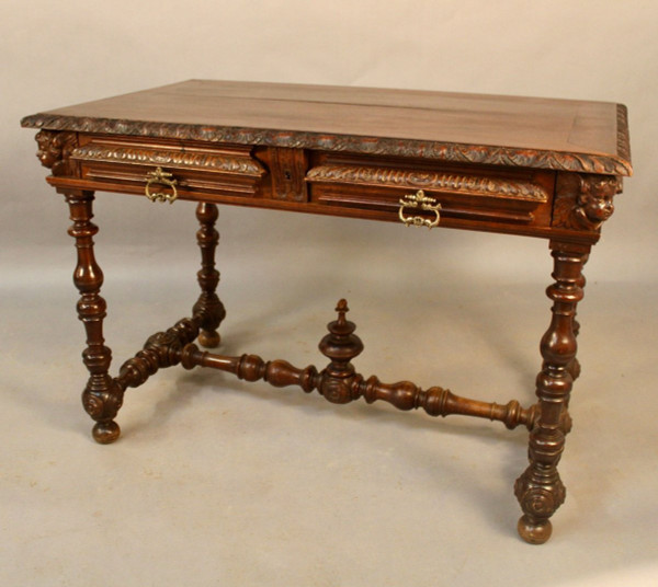 Table à écrire Style Louis XIII à Décor De Putti