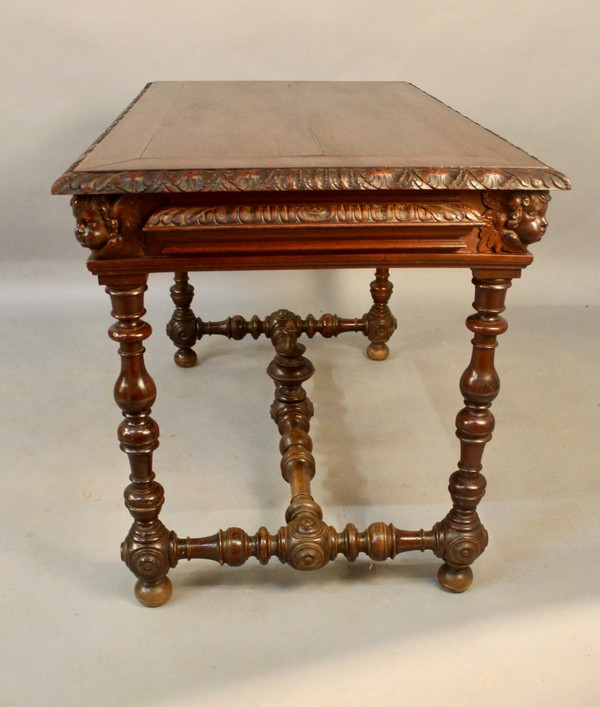 Table à écrire Style Louis XIII à Décor De Putti