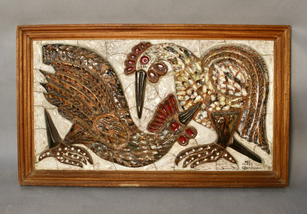 Table En Faïence Par Clovis Bertieaux 1985