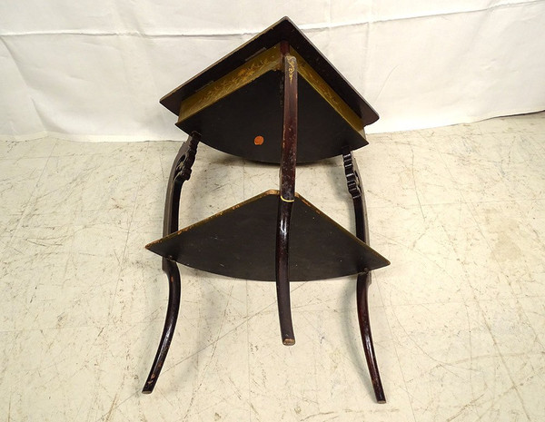 Travailleuse Encoignure Majorelle Bois Laqué Japonisant Oiseau Art Nouveau