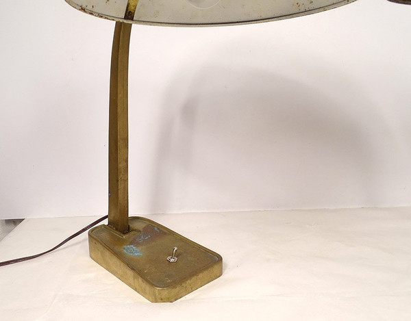Coppia di lampade da scrivania vintage in metallo bronzato Art Déco Germania XX secolo