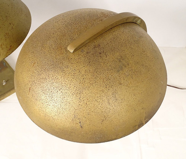 Coppia di lampade da scrivania vintage in metallo bronzato Art Déco Germania XX secolo