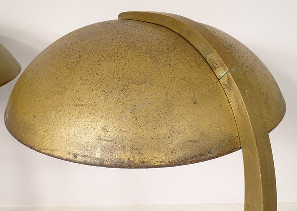 Coppia di lampade da scrivania vintage in metallo bronzato Art Déco Germania XX secolo