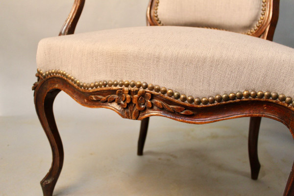Suite De 4 Fauteuils Cabriolet Epoque Louis XV