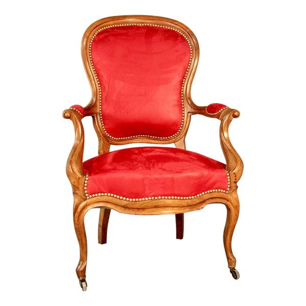 Fauteuil Louis Philippe En Noyer XIXème