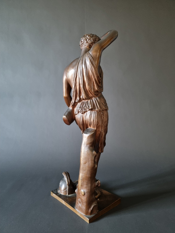 Grand bronze l'Amazone Blessée, belle fonte numérotée de Barbedienne.