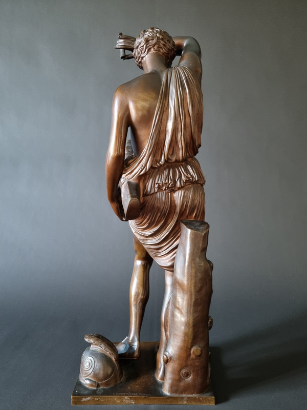 Grand bronze l'Amazone Blessée, belle fonte numérotée de Barbedienne.