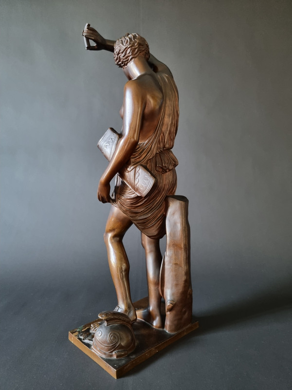 Grand bronze l'Amazone Blessée, belle fonte numérotée de Barbedienne.