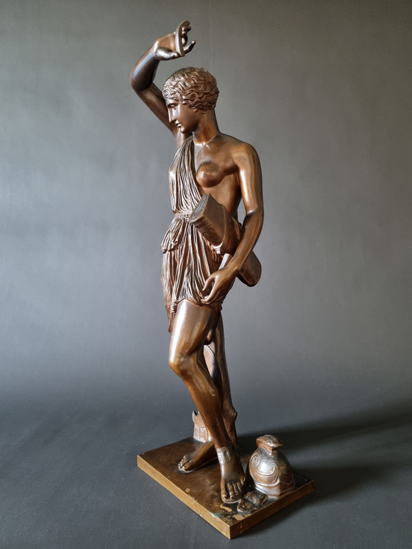 Grand bronze l'Amazone Blessée, belle fonte numérotée de Barbedienne.