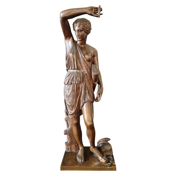 Grand bronze l'Amazone Blessée, belle fonte numérotée de Barbedienne.