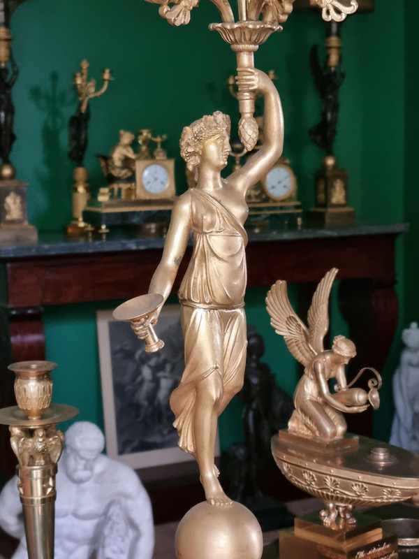 Choiselat: Bachus und Ariane, ein bedeutendes Paar Kandelaber aus dem 19. Jahrhundert.