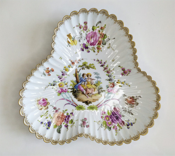 Piatto in porcellana di Meissen Sassonia