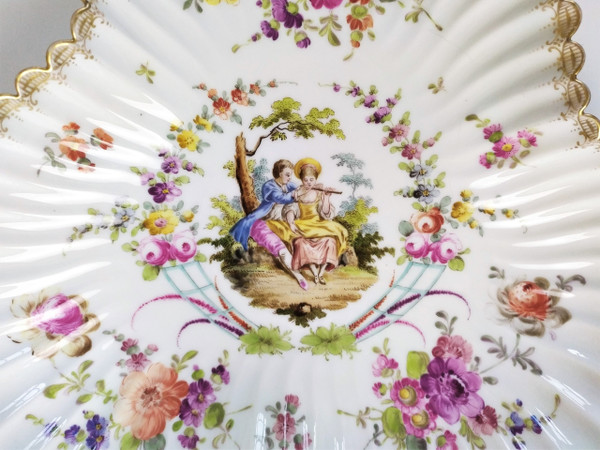 Piatto in porcellana di Meissen Sassonia
